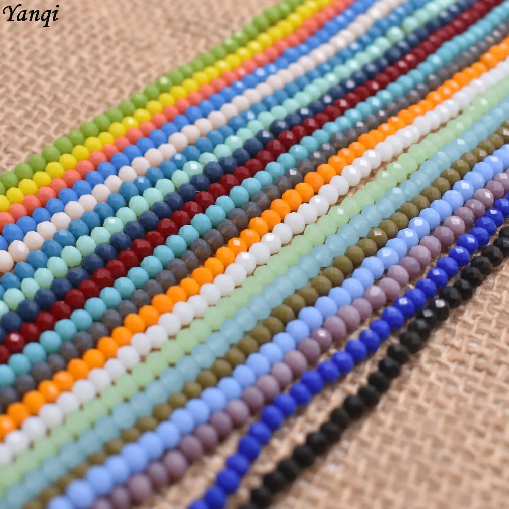 Facetterade glaspärlor med vacker lyster - DIY smycken (2/3/4 mm)