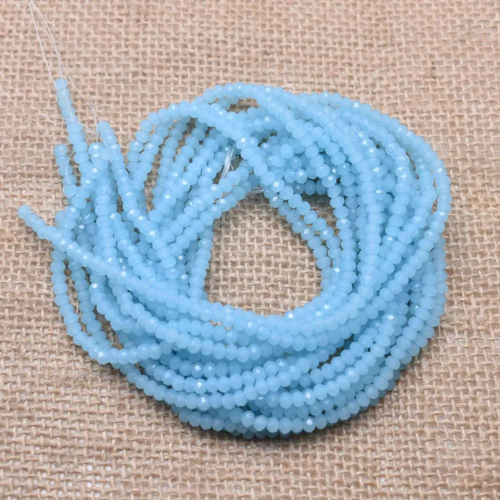 Facetterade glaspärlor med vacker lyster - DIY smycken (2/3/4 mm)