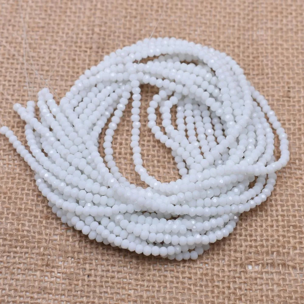 Facetterade glaspärlor med vacker lyster - DIY smycken (2/3/4 mm)