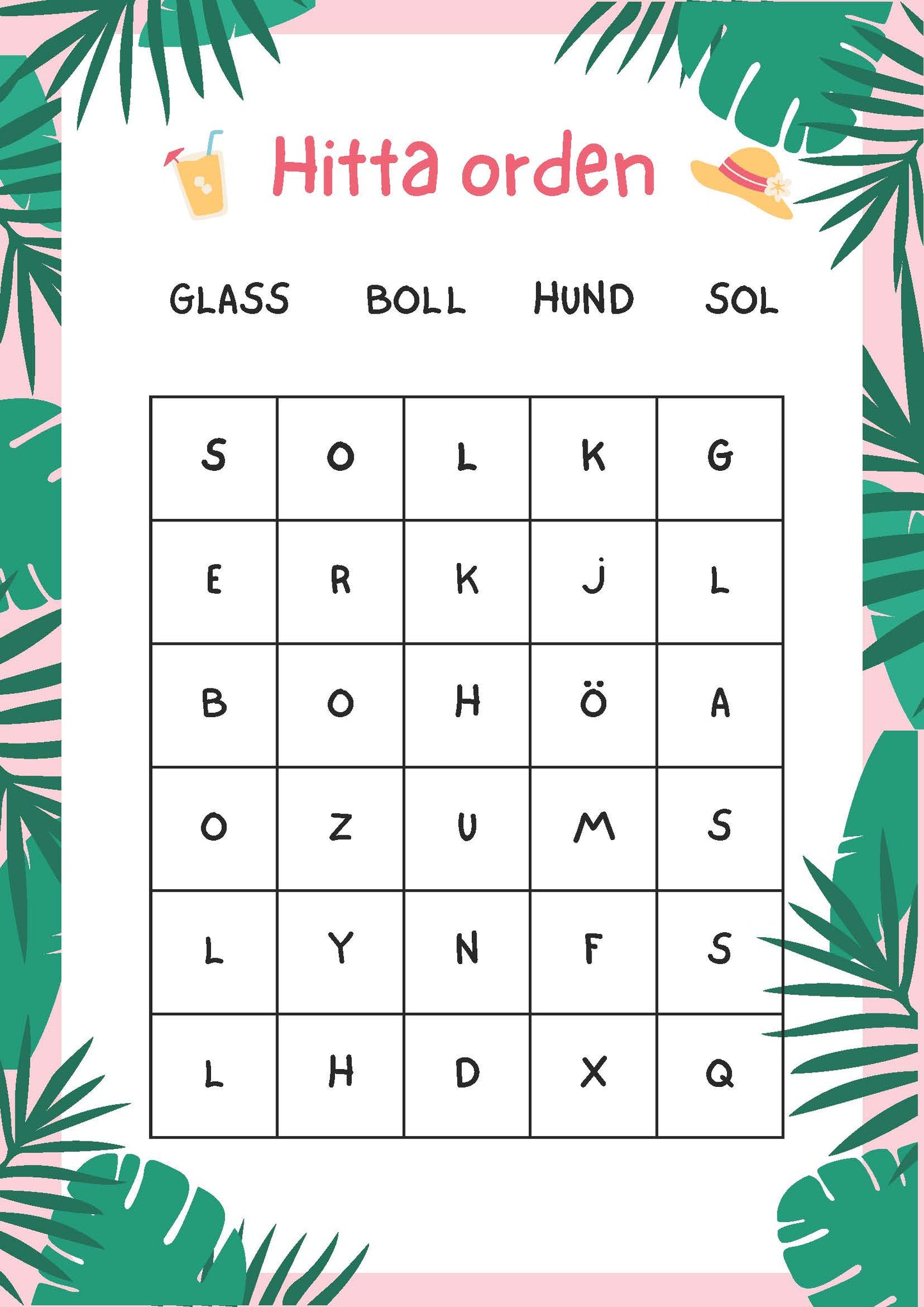 Nedladdningsbart pyssel för barn 6 - 8 år – perfekt för resan eller tråkiga stunder