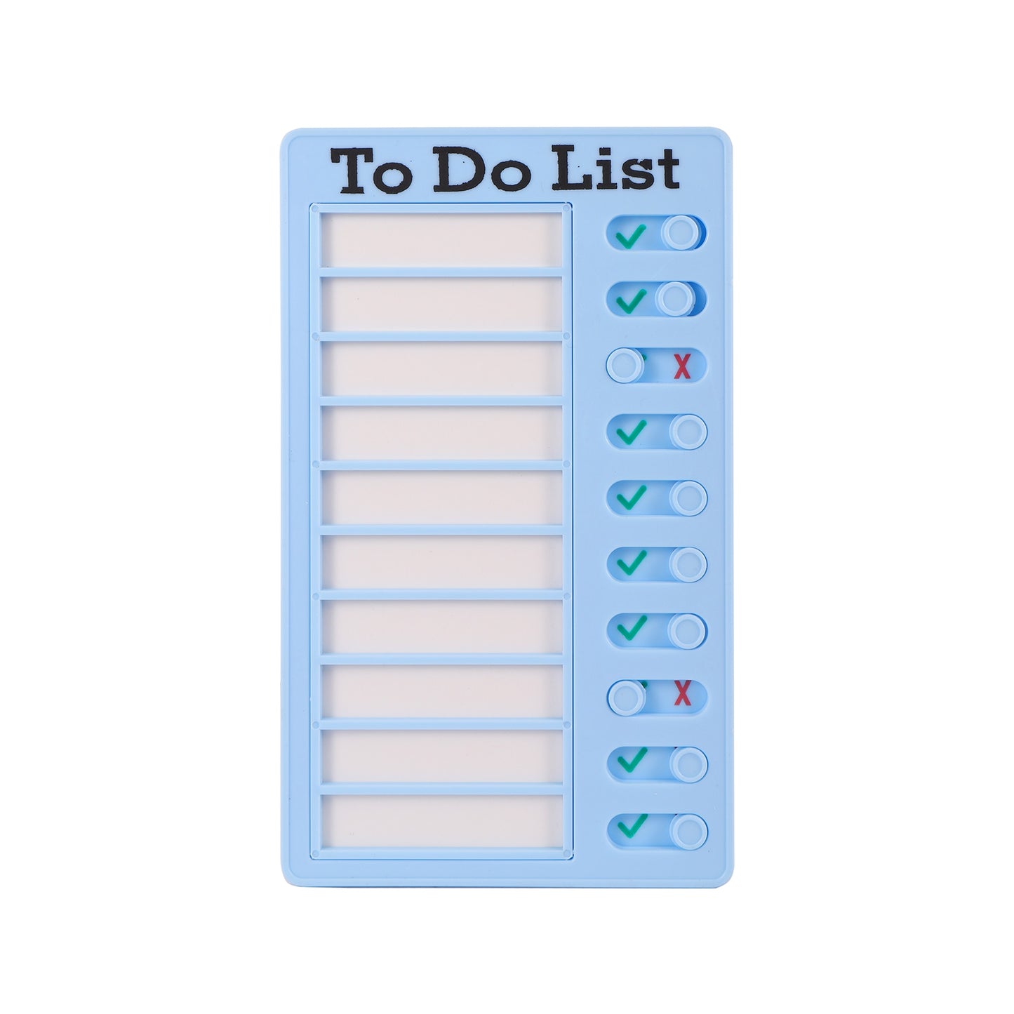 Att göra lista / checklista - dra en knapp från rött till grönt när sysslan är gjord