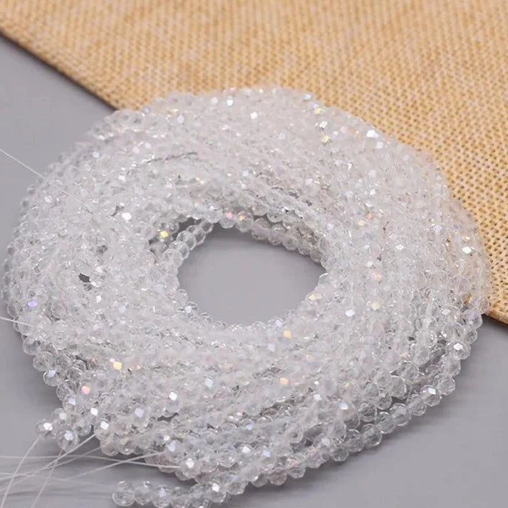 Facetterade glaspärlor med vacker lyster - DIY smycken (2/3/4 mm)