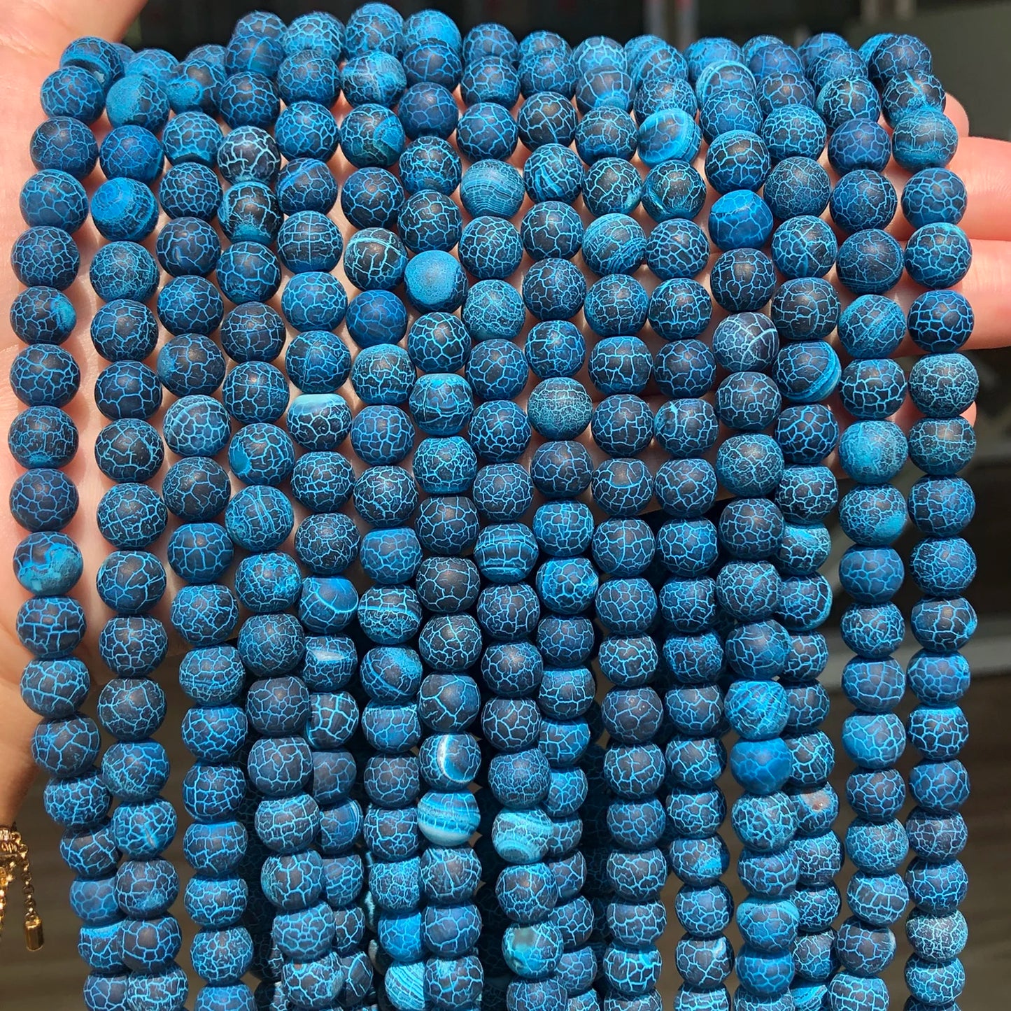 Matta Amazonite pärlor för DIY smyckestillverkning 6/8/10mm