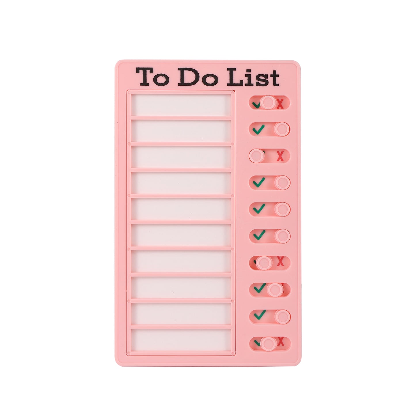 Rosa praktiskt to-do lista som du kan bocka i och ur.