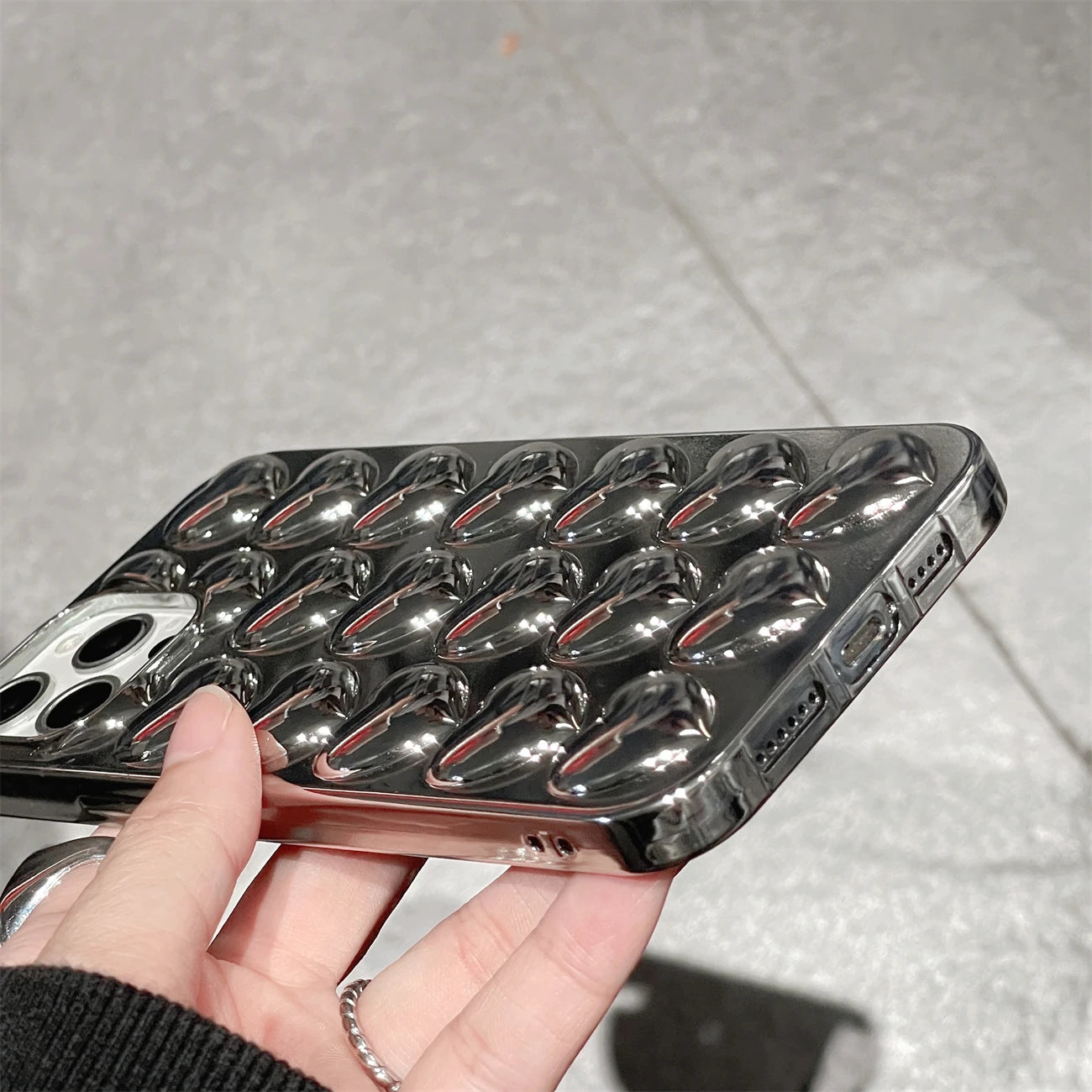 Mobilskal med 3D hjärtan