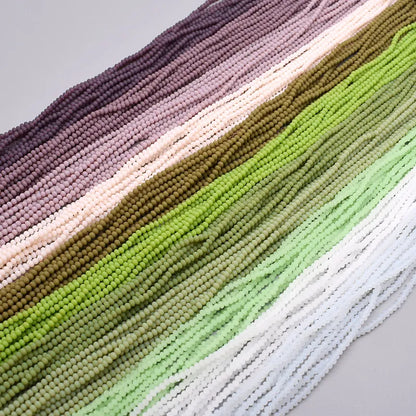 Matta facetterade DIY pärlor 2x3 mm (45 olika färger)