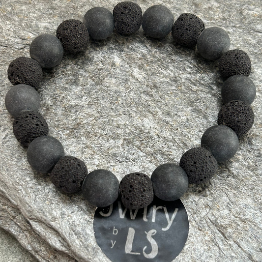 Armband blackstone och lava - Jwlry by LS