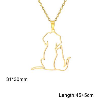 Halsband med katter och hundar