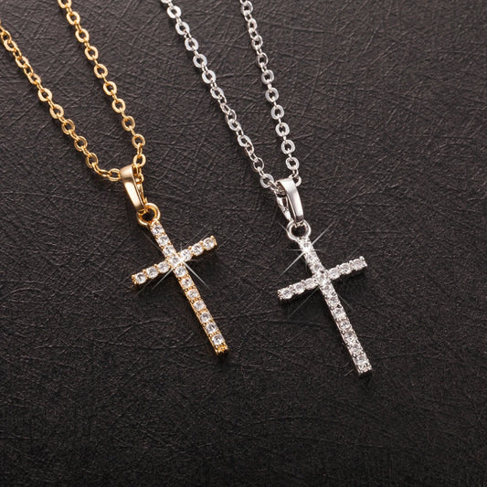 Halsband med kors - med och utan stenar
