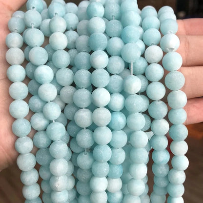 Matta Amazonite pärlor för DIY smyckestillverkning 6/8/10mm