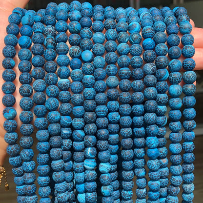 Matta Amazonite pärlor för DIY smyckestillverkning 6/8/10mm