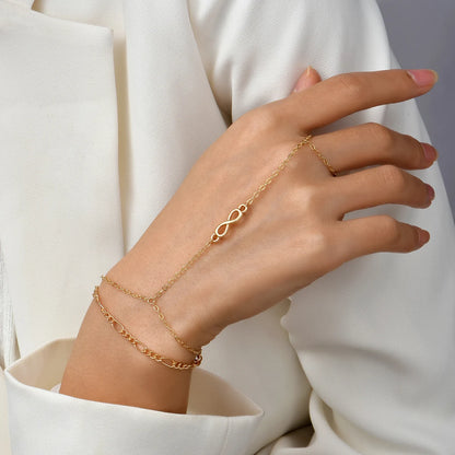 Armband och ring sammanlänkade med en kedja (10 modeller)