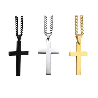 Halsband med ett hängsmycke som ett stilrent kors