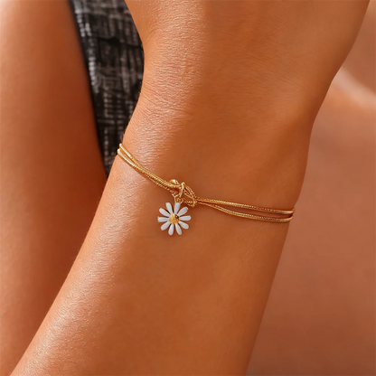 Armband med knut och söt blomma
