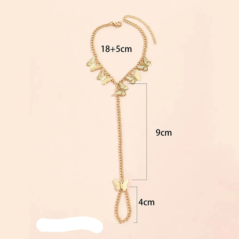 Armband och ring sammanlänkade med en kedja (10 modeller)