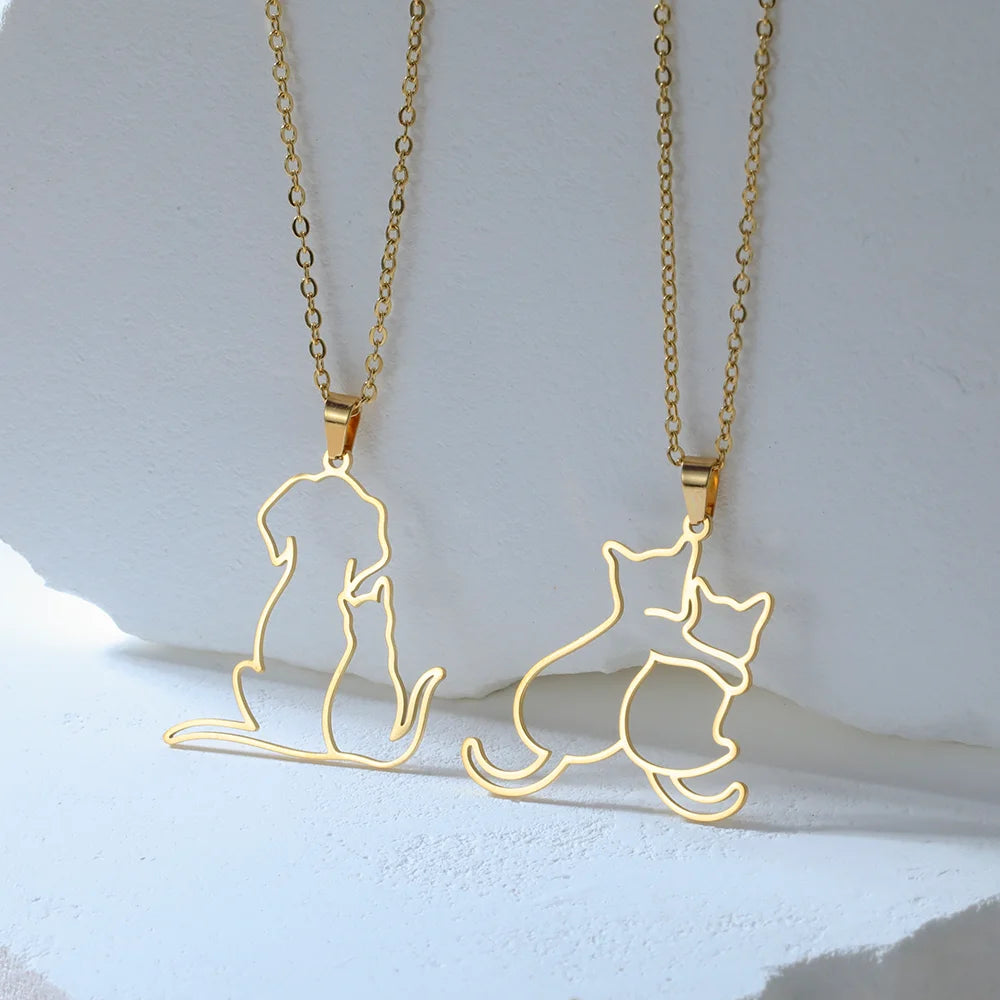 Halsband med katter och hundar